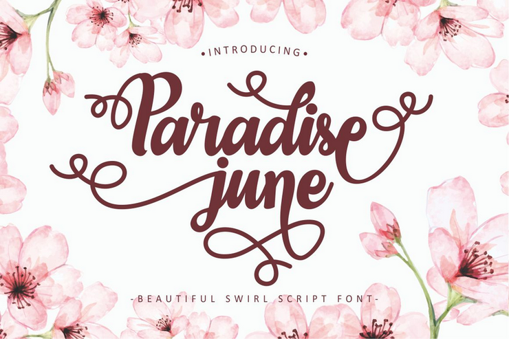 Paradise June字体 1