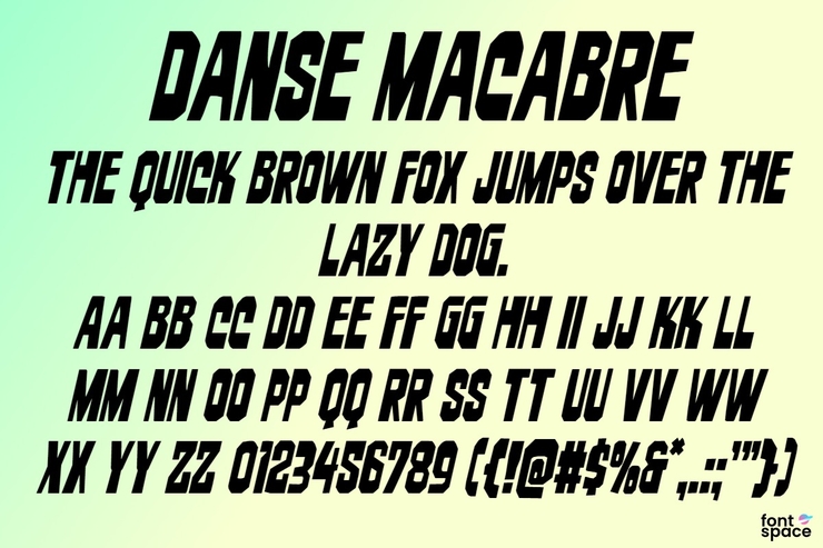 Danse Macabre字体 3