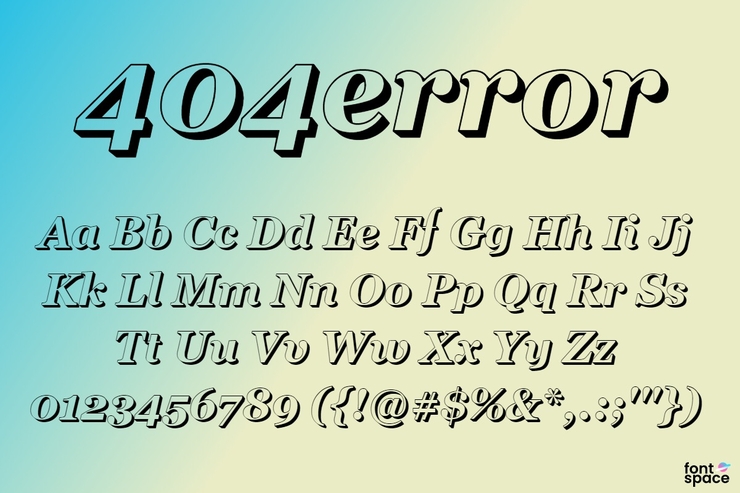 404 error字体 1