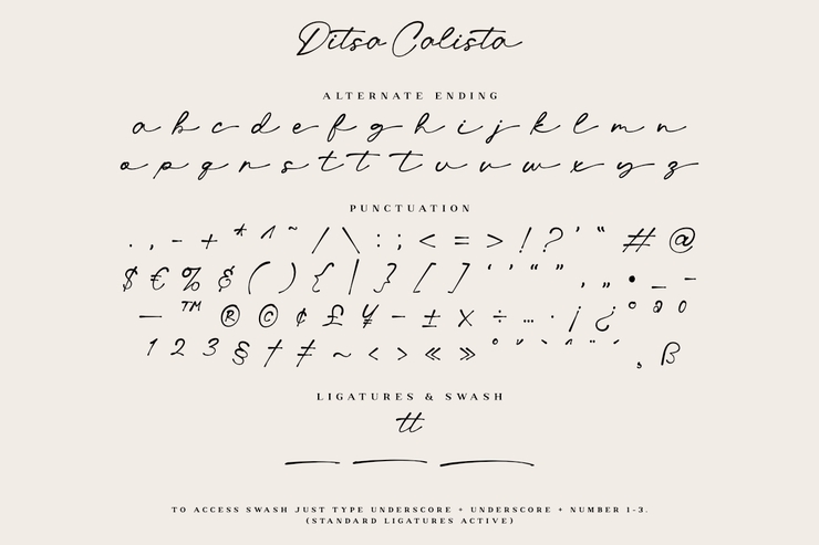 Ditsa Calista字体 7