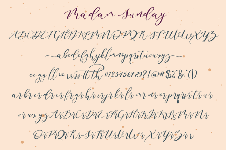 Madam Sunday字体 2