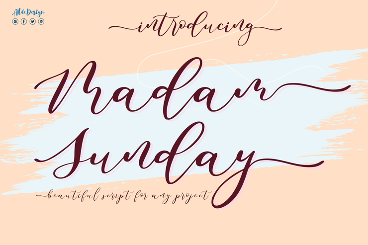 Madam Sunday字体 3
