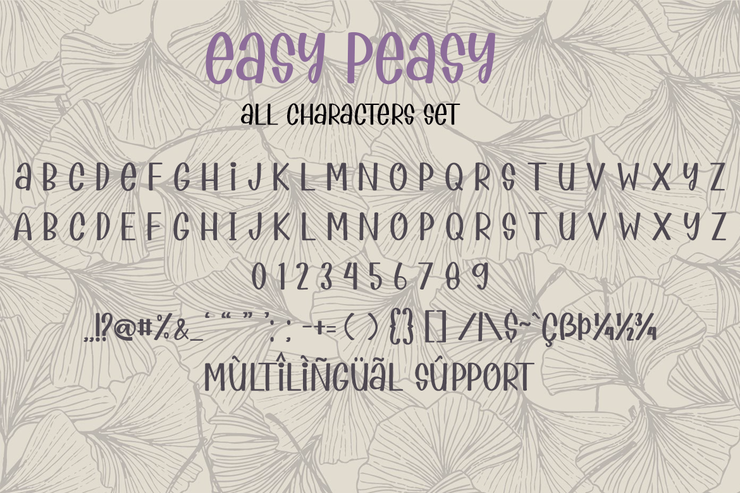 Easy Peasy字体 3