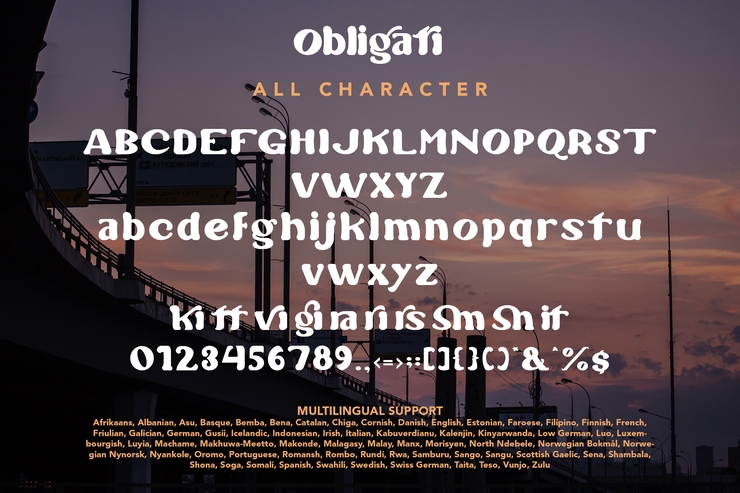 Obligati字体 2
