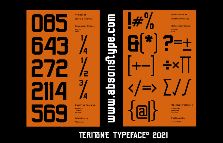TERITONE字体 4