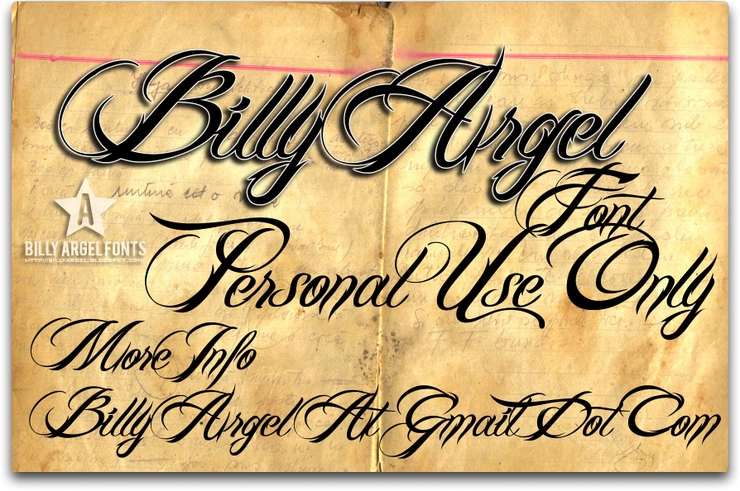 Billy Argel字体 2