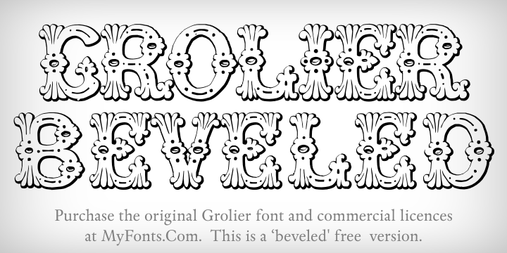 Grolier Beveled字体 1