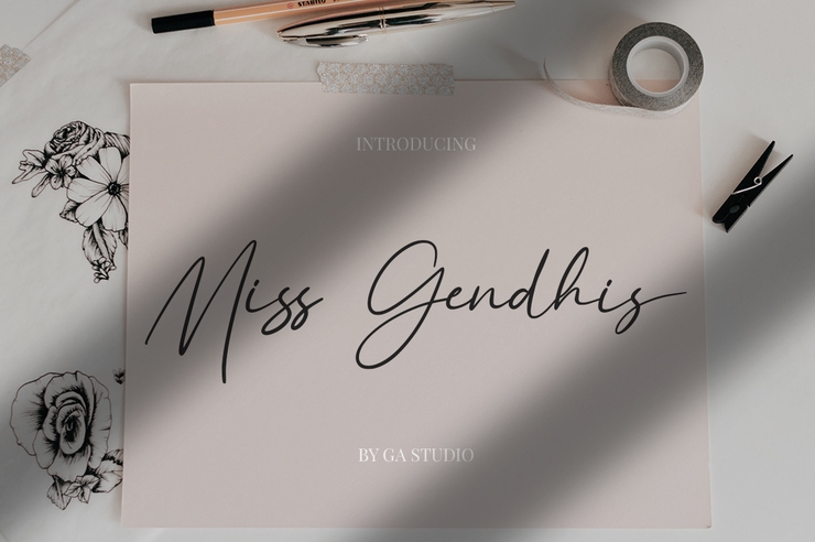 Miss Gendhis字体 2