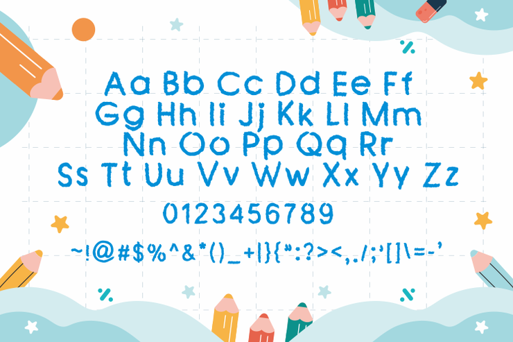 Crayon Pastel字体 1