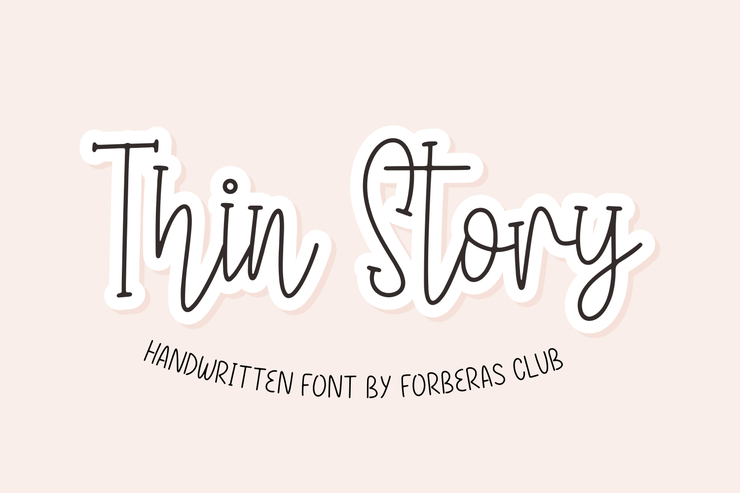 Thin Story字体 6
