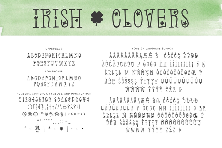 Irish ^ Clovers字体 2