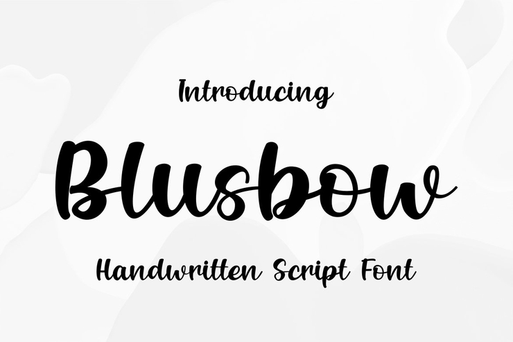 Blusbow字体 8