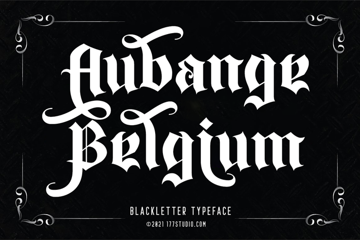 Aubange Belgium字体 5
