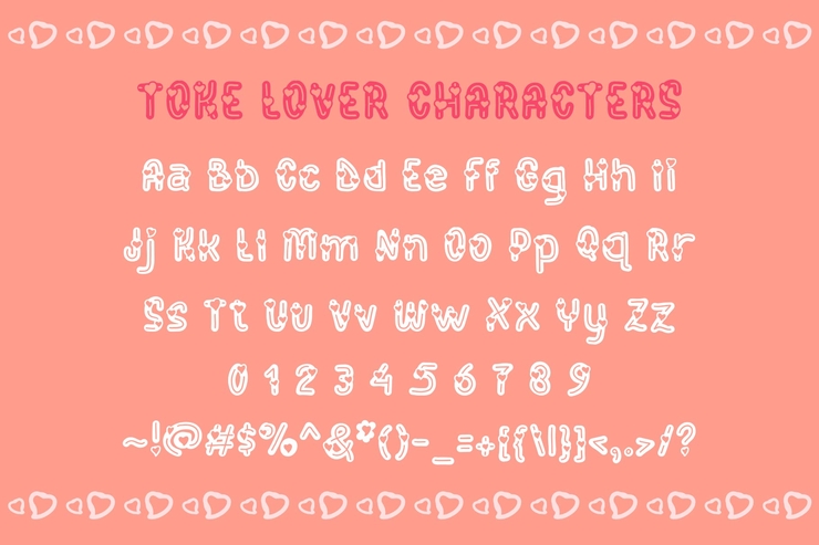 Toke Lover字体 8