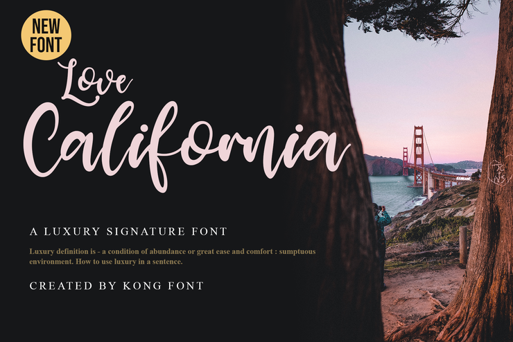 Love California字体 1