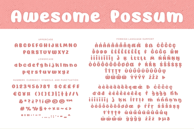 Awesome Possum字体 2