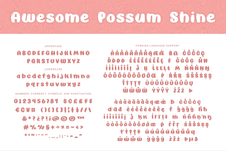 Awesome Possum字体 3