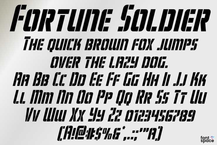 Fortune Soldier字体 5