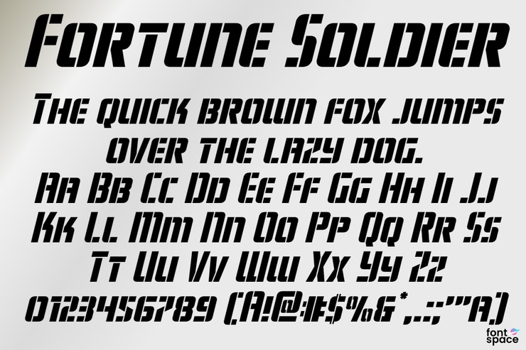 Fortune Soldier字体 8