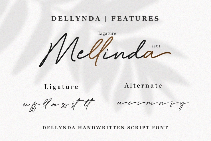 Dellynda字体 3