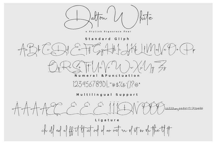 Dalton White字体 5
