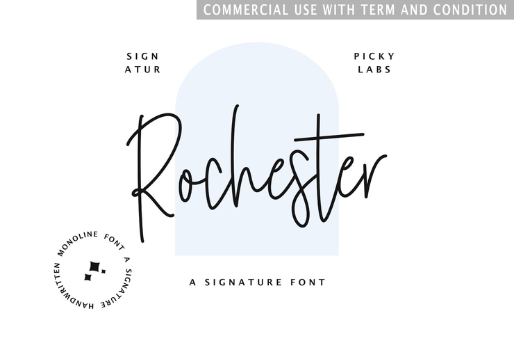 Rochester Signature Commercial Use字体 8