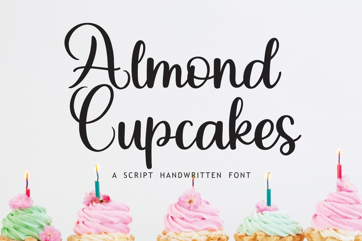 Almond Cupcakes字体 5