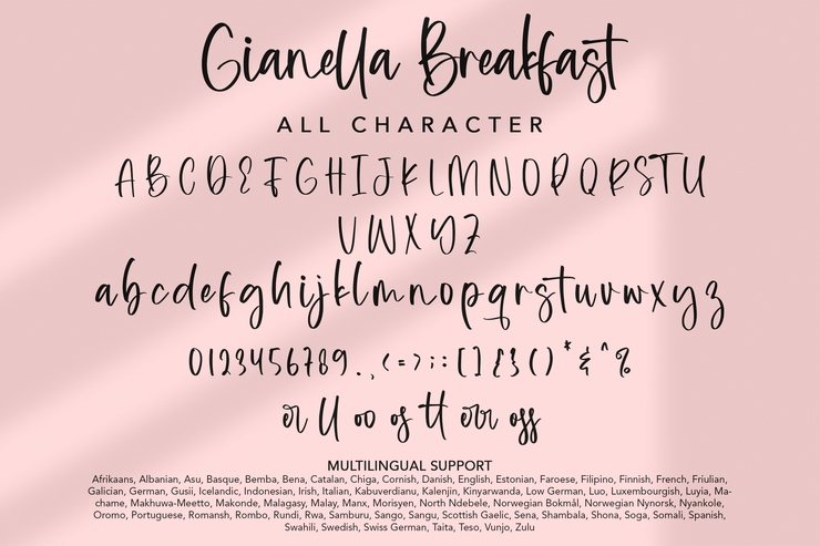 Gianella Breakfast字体 5