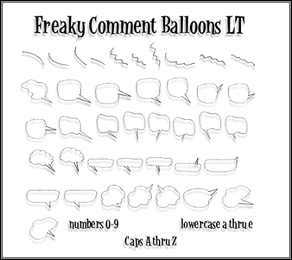 Freaky Comment Balloons LT字体 1