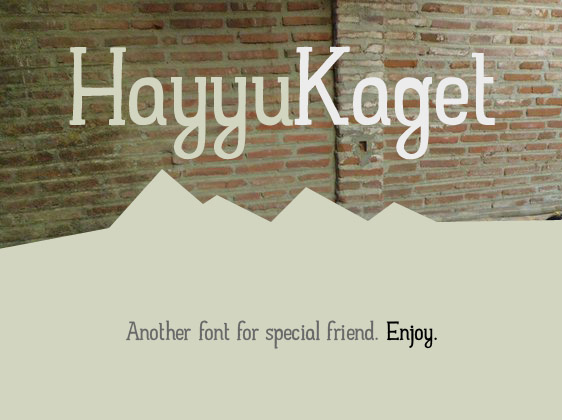 Hayyu Kaget字体 1