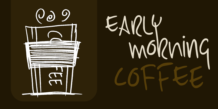 DK Early Morning Coffee字体 1