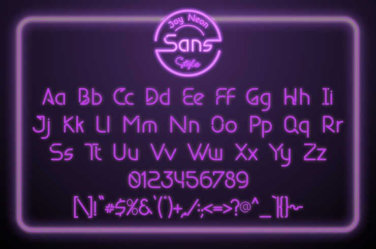 Joy Neon字体 1