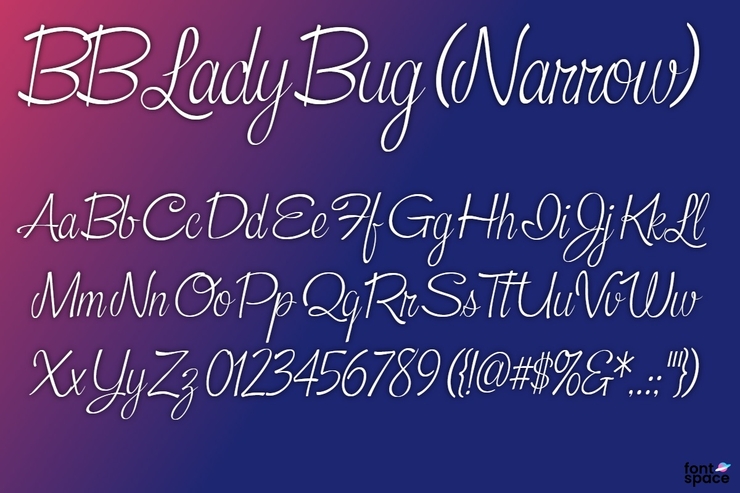 BB Lady Bug (Narrow)字体 2