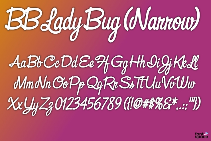 BB Lady Bug (Narrow)字体 3