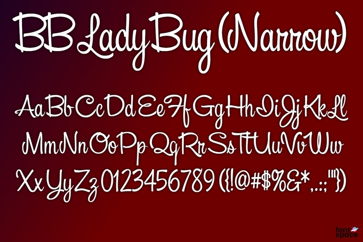 BB Lady Bug (Narrow)字体 5