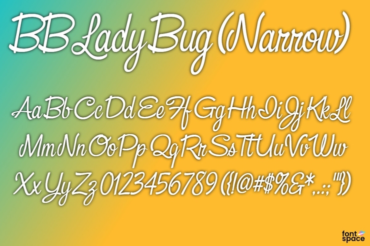 BB Lady Bug (Narrow)字体 6