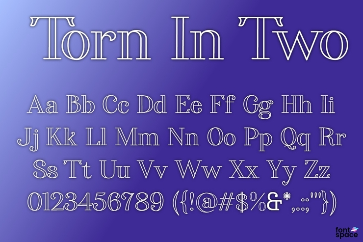 BB Torn In Two字体 1