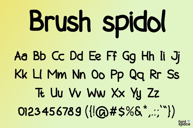 Brush spidol字体 1