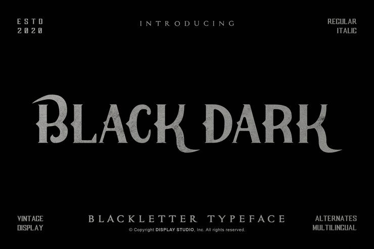 Black Dark字体 1