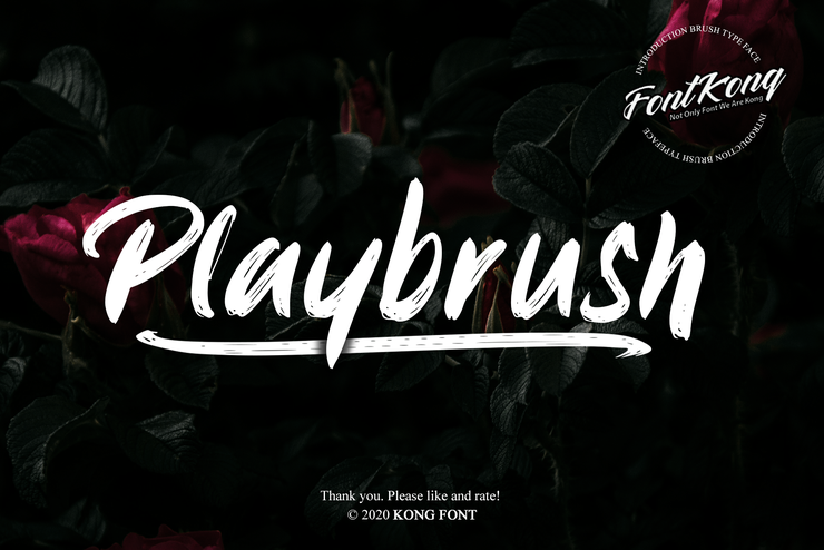 Playbrush字体 1