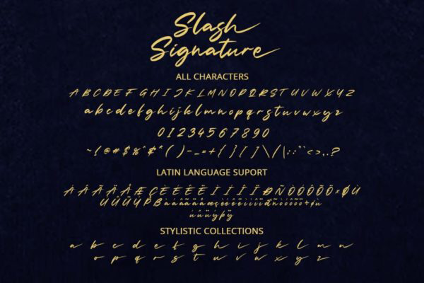 Slash Signature字体 1