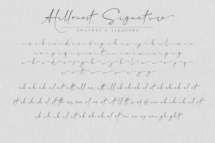 Hillonest - Modern Signature Script字体 3