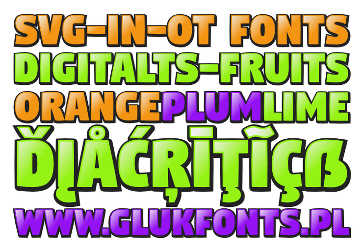 DigitaltS-Fruits字体 1