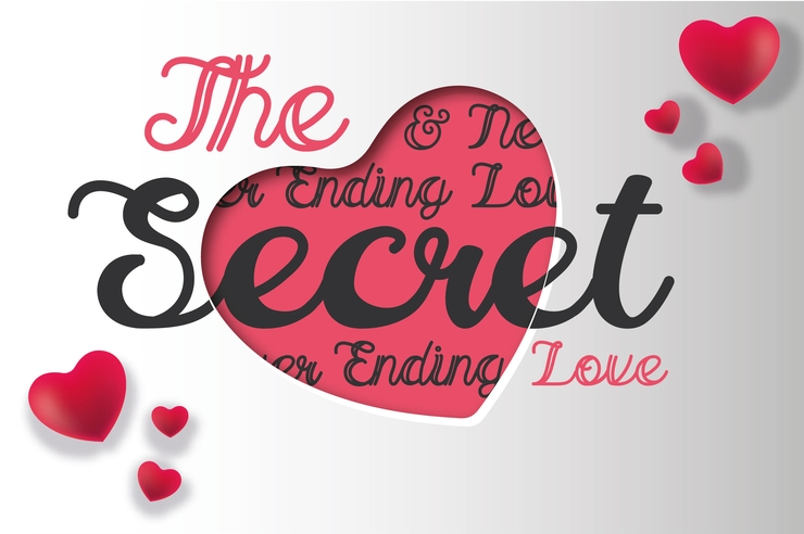 The Secret Love字体 1