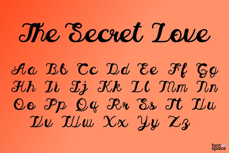 The Secret Love字体 4