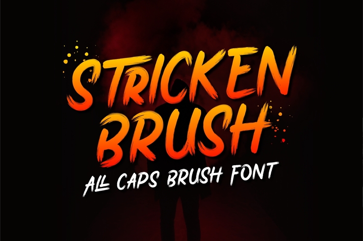 Stricken Brush字体 3