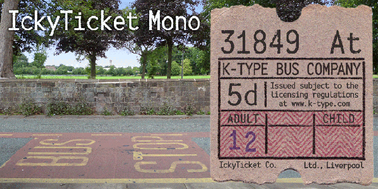 IckyTicket Mono字体 2