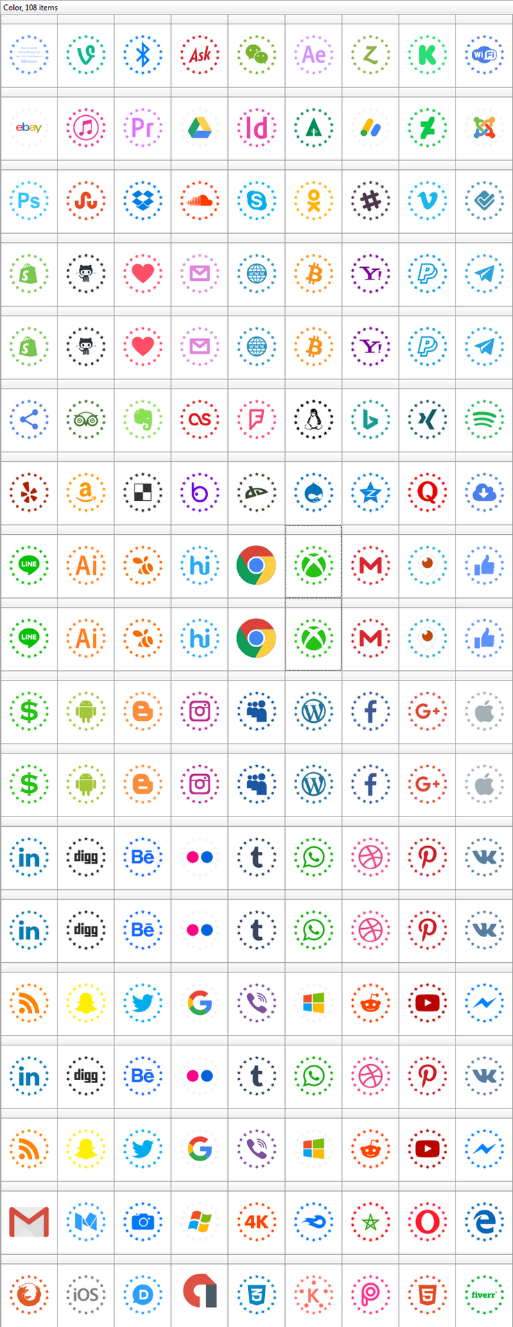 Type Icons Color字体 1