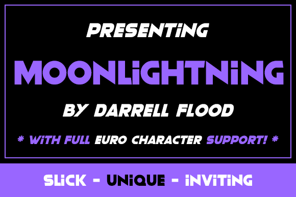 Moonlightning字体 2