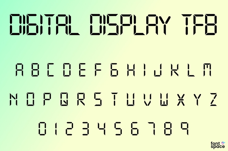 digital display tfb字体 1